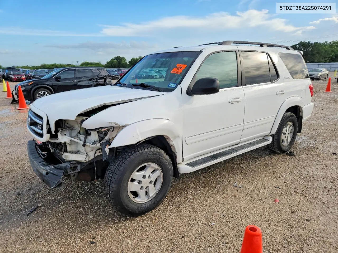 2002 Toyota Sequoia Limited VIN: 5TDZT38A22S074291 Lot: 56226276