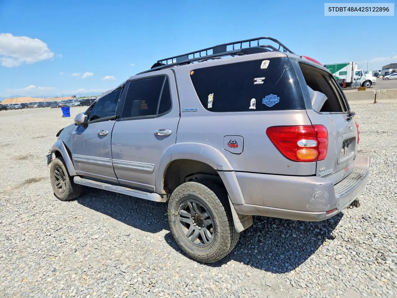 2002 Toyota Sequoia Limited VIN: 5TDBT48A42S122896 Lot: 57075846