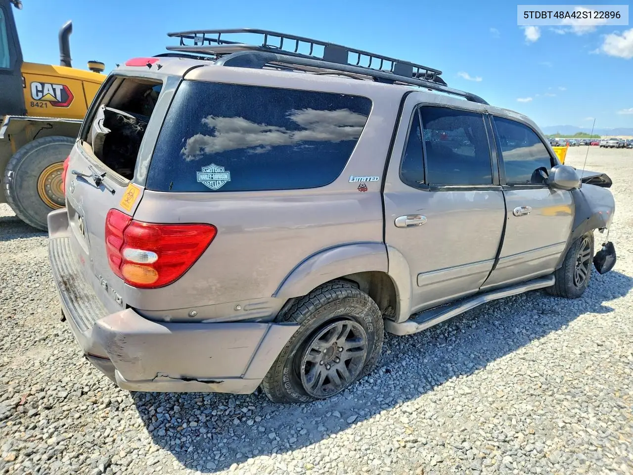 2002 Toyota Sequoia Limited VIN: 5TDBT48A42S122896 Lot: 57075846