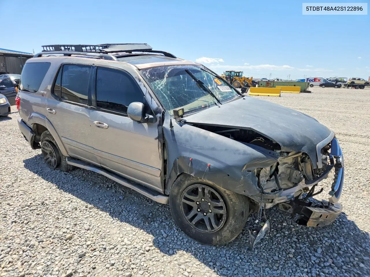 2002 Toyota Sequoia Limited VIN: 5TDBT48A42S122896 Lot: 57075846