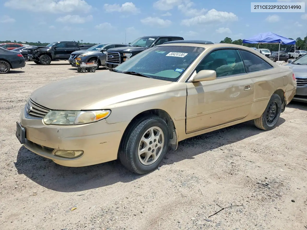 2002 Toyota Camry Solara Se VIN: 2T1CE22P32C014990 Lot: 58424136
