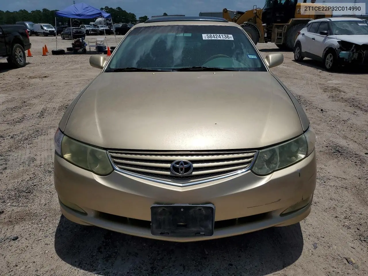 2002 Toyota Camry Solara Se VIN: 2T1CE22P32C014990 Lot: 58424136