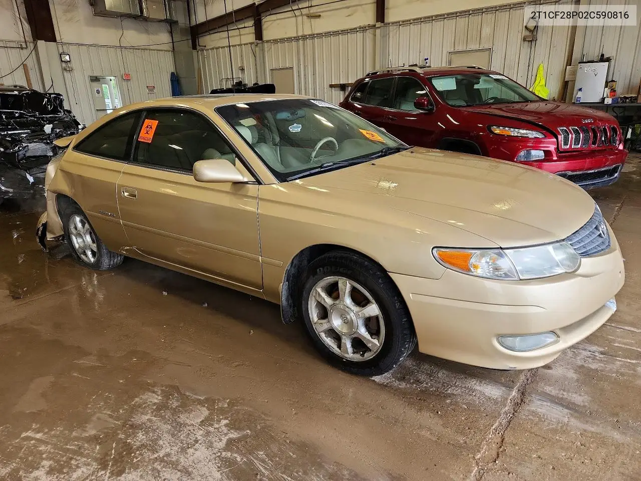 2002 Toyota Camry Solara Sle V6 VIN: 2T1CF28P02C590816 Lot: 58816096