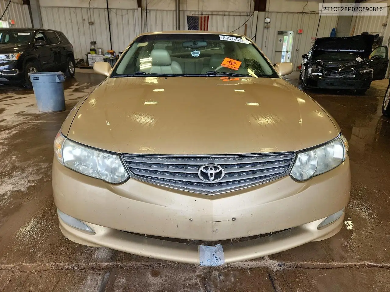 2002 Toyota Camry Solara Sle V6 VIN: 2T1CF28P02C590816 Lot: 58816096