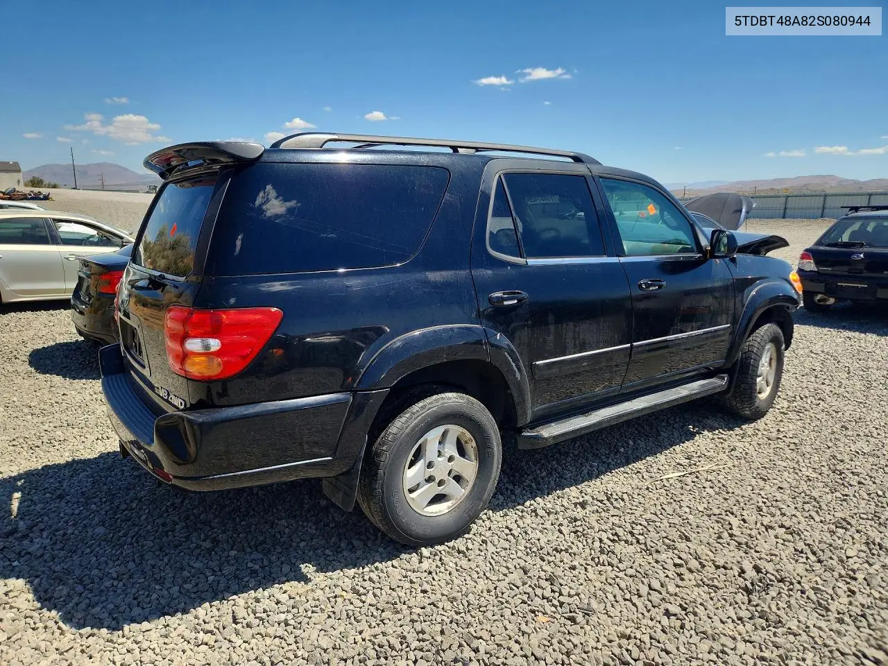 2002 Toyota Sequoia Limited VIN: 5TDBT48A82S080944 Lot: 59881426