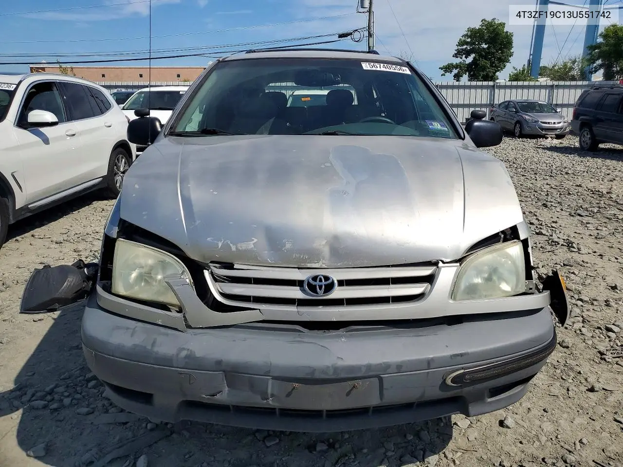 2003 Toyota Sienna Ce VIN: 4T3ZF19C13U551742 Lot: 56740556