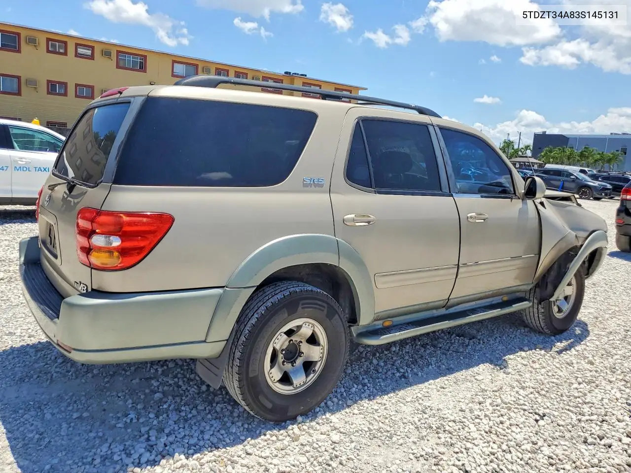 2003 Toyota Sequoia Sr5 VIN: 5TDZT34A83S145131 Lot: 57623856