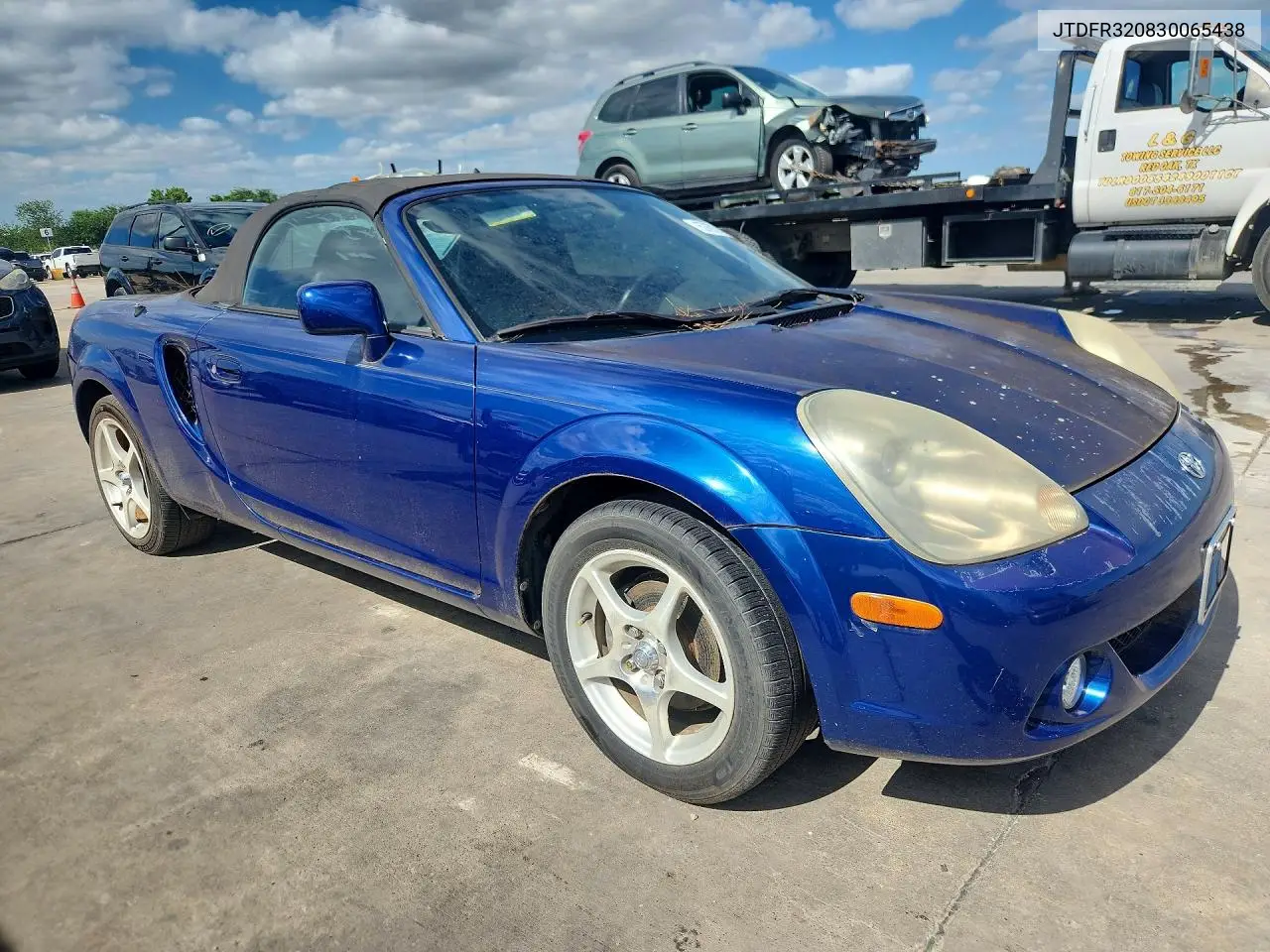 2003 Toyota Mr2 Spyder VIN: JTDFR320830065438 Lot: 57693606