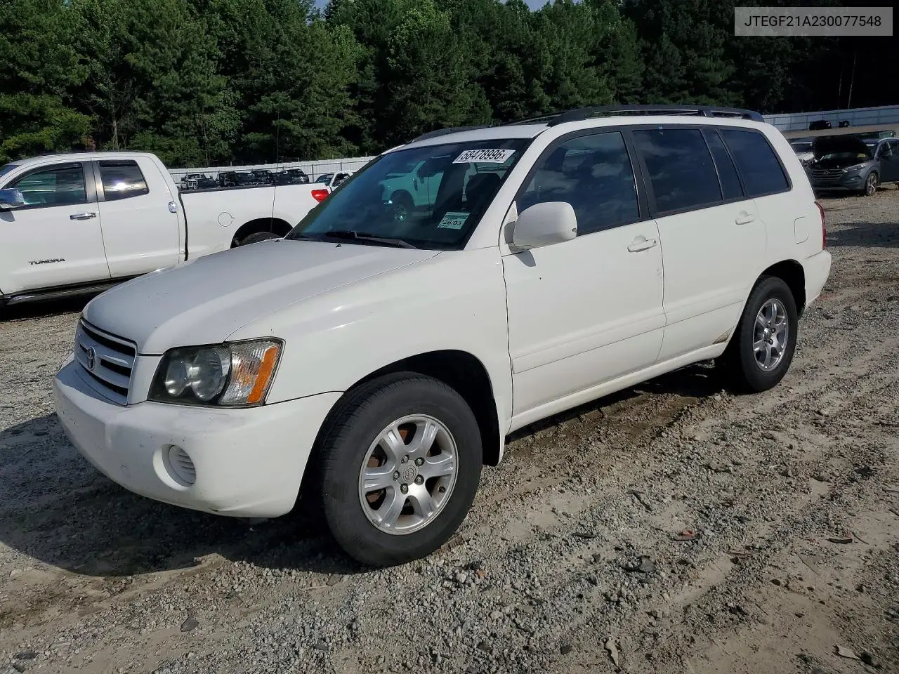 2003 Toyota Highlander Limited VIN: JTEGF21A230077548 Lot: 58478996