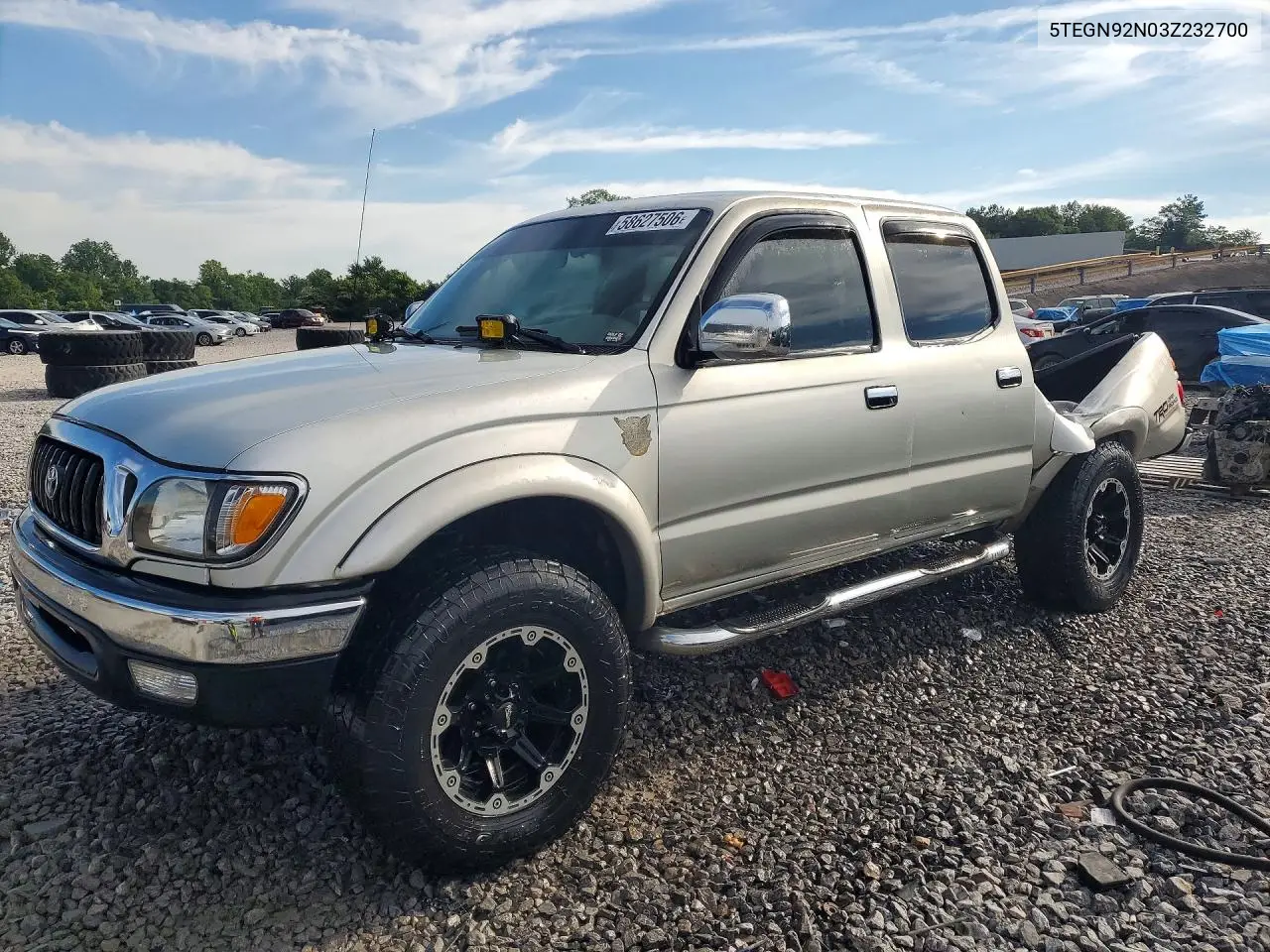 2003 Toyota Tacoma Double Cab Prerunner VIN: 5TEGN92N03Z232700 Lot: 58627506