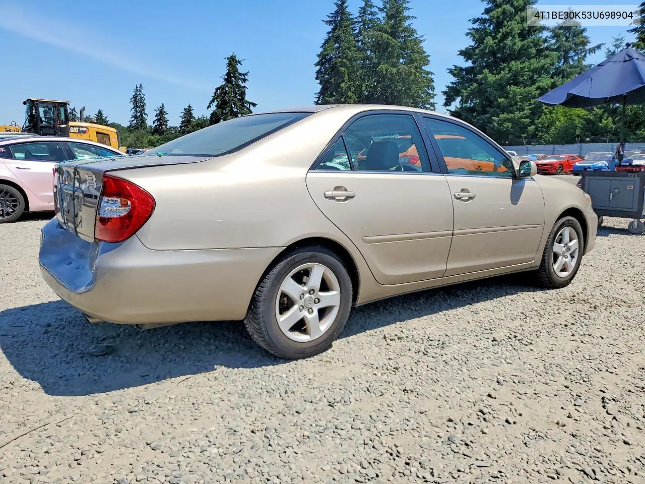 2003 Toyota Camry Se VIN: 4T1BE30K53U698904 Lot: 58640166