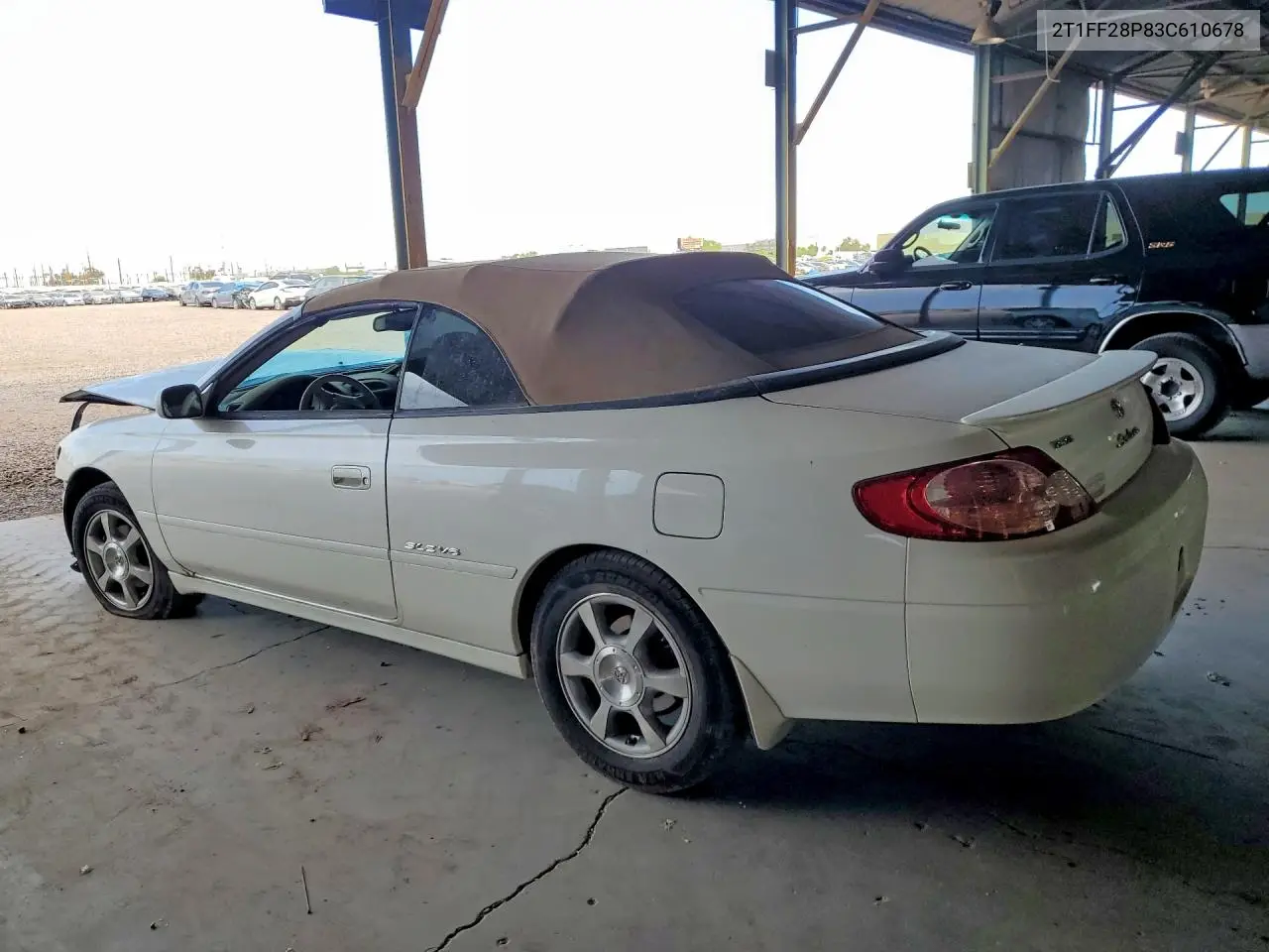 2003 Toyota Camry Solara Sle V6 VIN: 2T1FF28P83C610678 Lot: 58778606