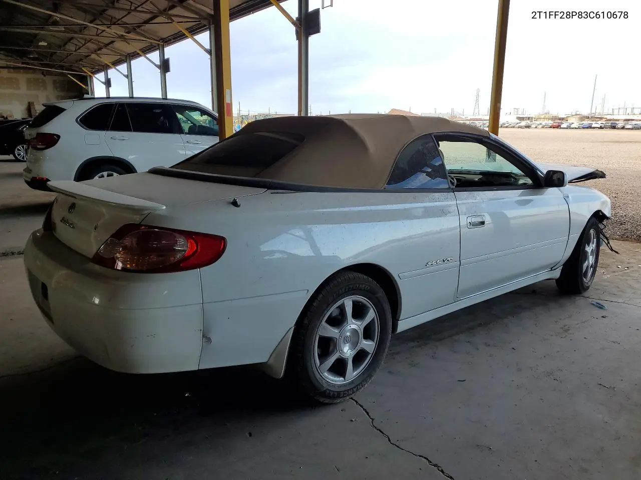 2003 Toyota Camry Solara Sle V6 VIN: 2T1FF28P83C610678 Lot: 58778606