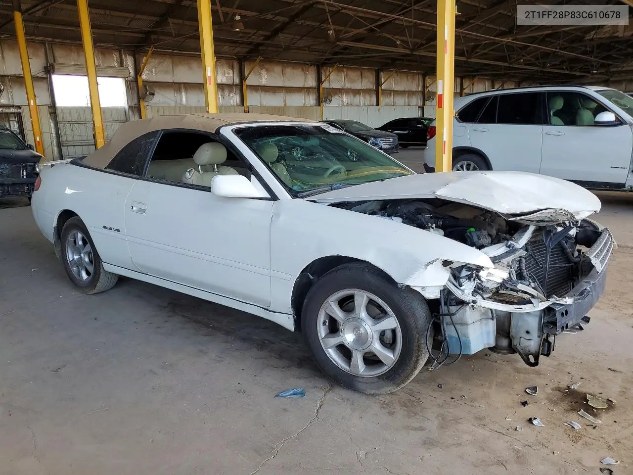 2003 Toyota Camry Solara Sle V6 VIN: 2T1FF28P83C610678 Lot: 58778606