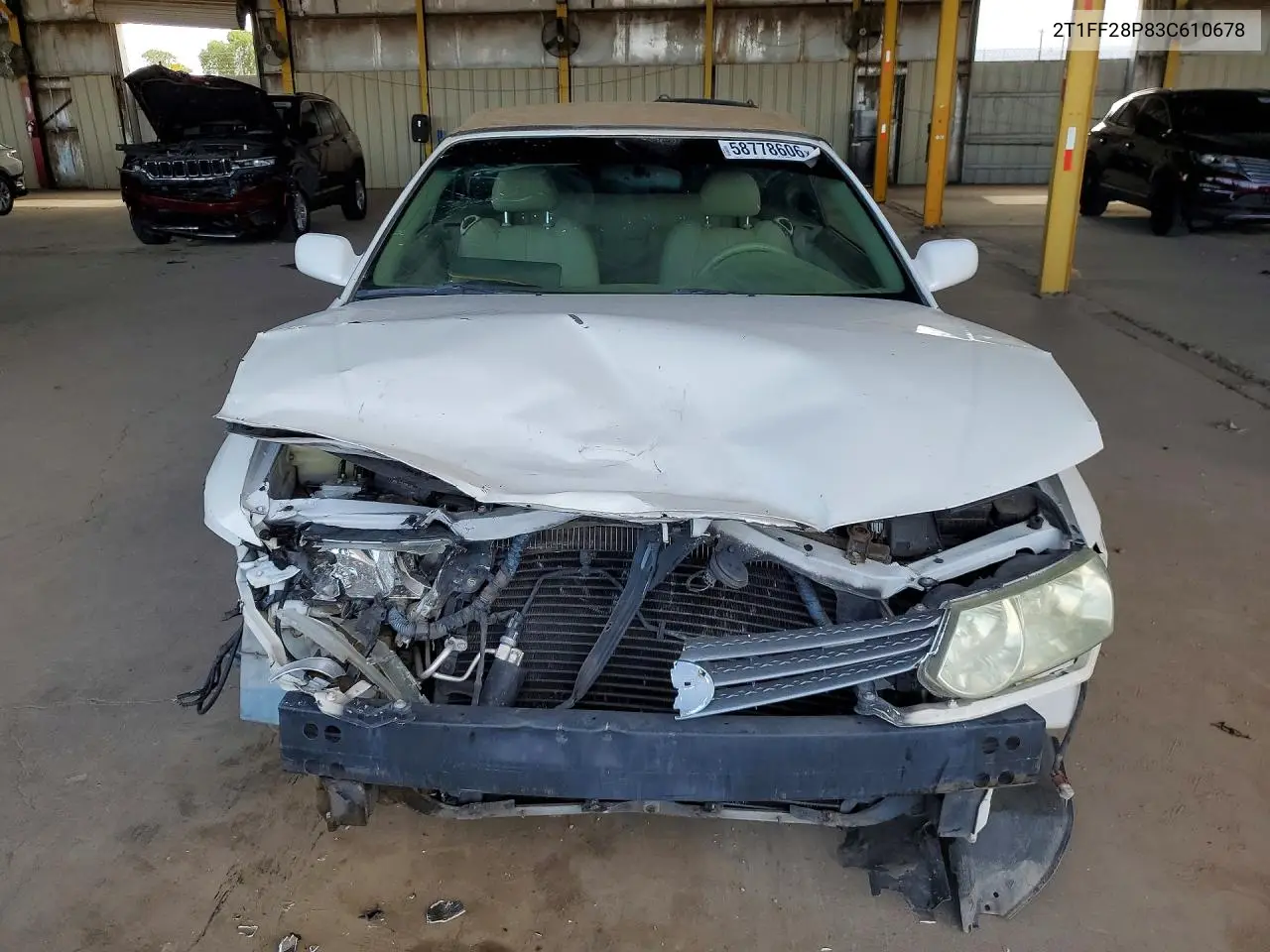2003 Toyota Camry Solara Sle V6 VIN: 2T1FF28P83C610678 Lot: 58778606