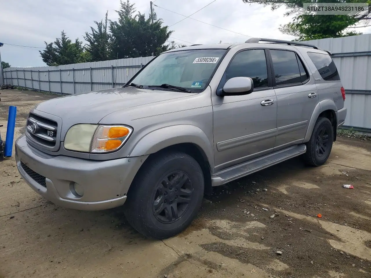 2004 Toyota Sequoia Limited VIN: 5TDZT38A94S231186 Lot: 55098266