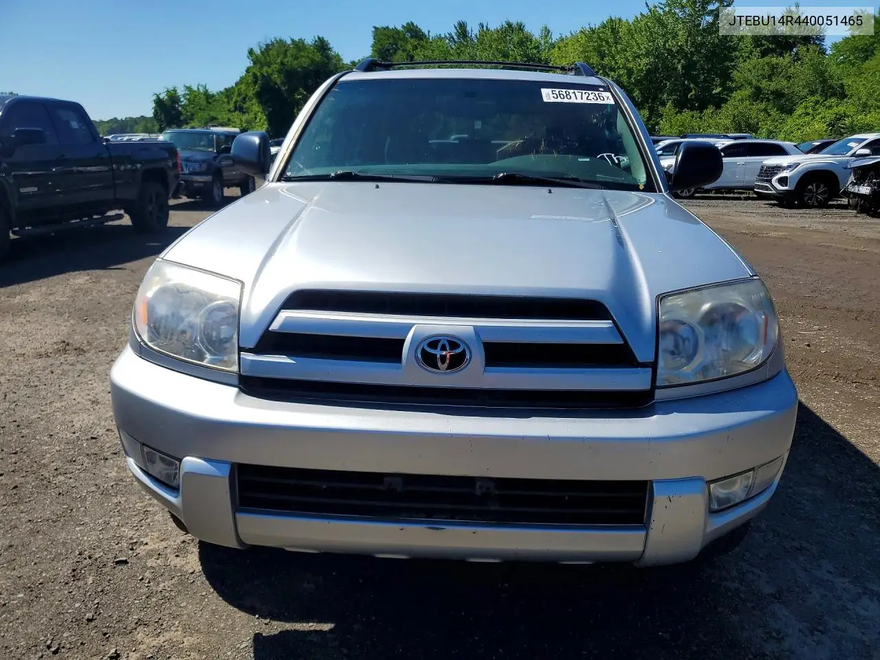 2004 Toyota 4Runner Sr5 VIN: JTEBU14R440051465 Lot: 56817236
