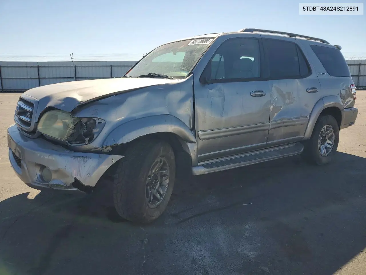2004 Toyota Sequoia Limited VIN: 5TDBT48A24S212891 Lot: 60058686