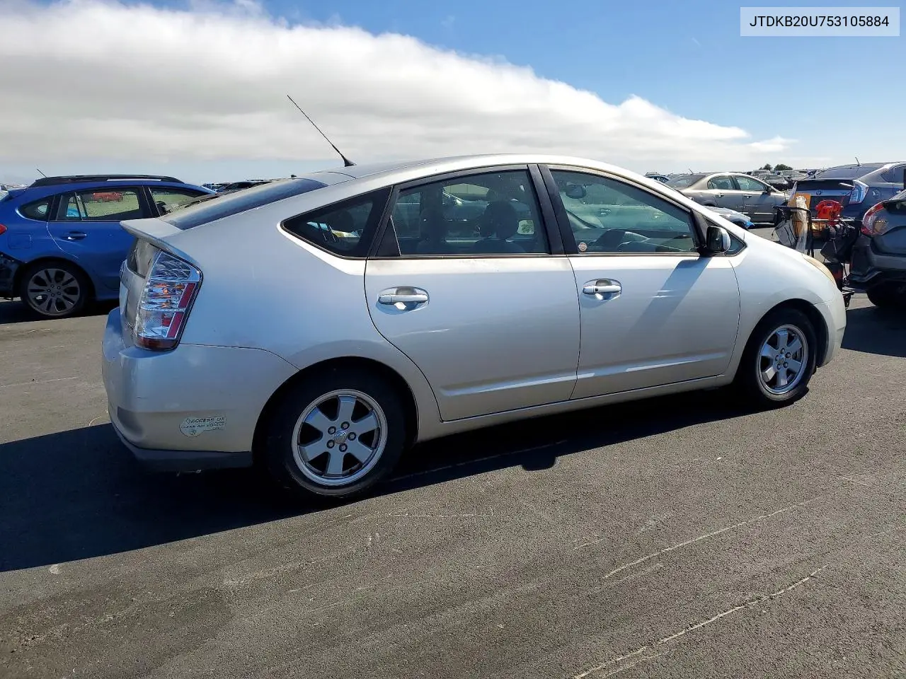 2005 Toyota Prius Base VIN: JTDKB20U753105884 Lot: 57998856