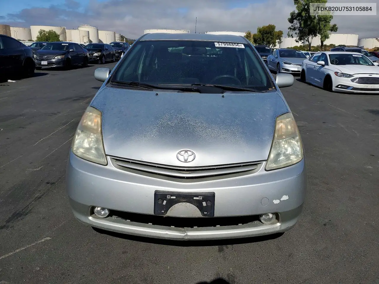 2005 Toyota Prius Base VIN: JTDKB20U753105884 Lot: 57998856