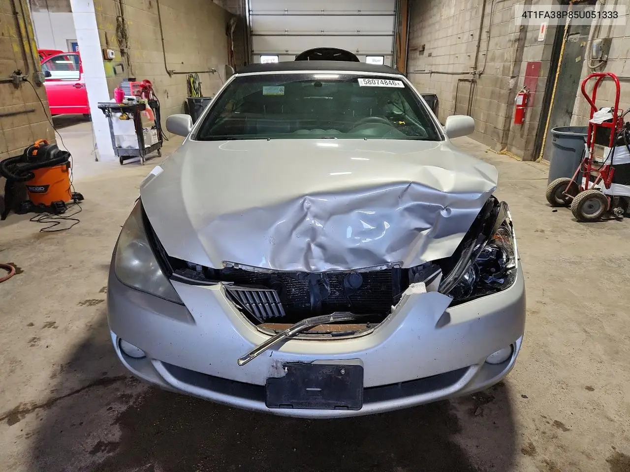 2005 Toyota Camry Solara Sle V6 VIN: 4T1FA38P85U051333 Lot: 58074846