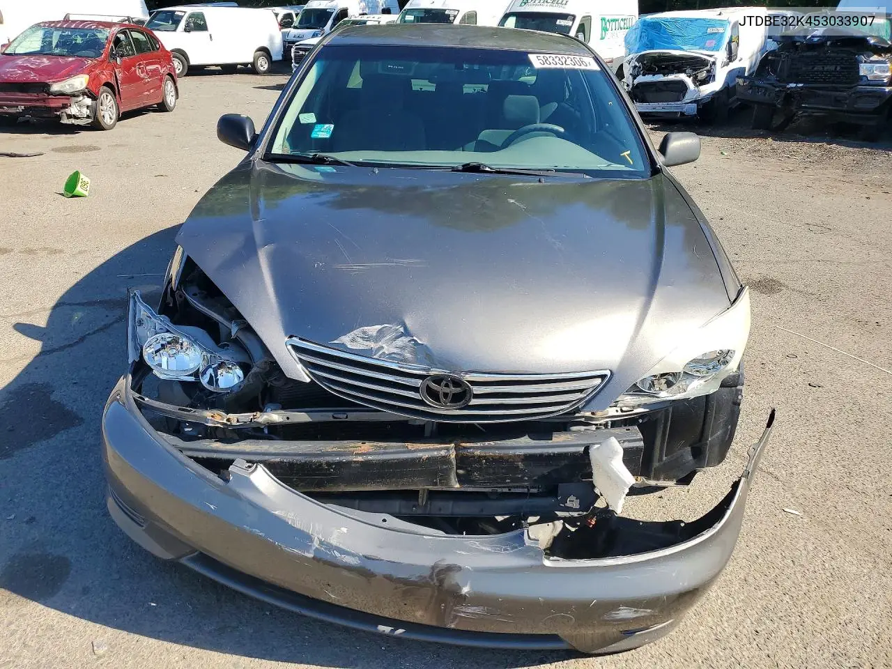 2005 Toyota Camry Standard VIN: JTDBE32K453033907 Lot: 58332306