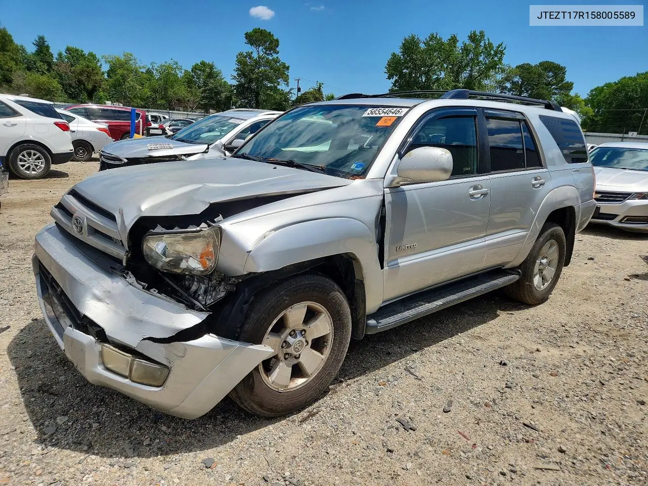 2005 Toyota 4Runner Limited VIN: JTEZT17R158005589 Lot: 58554646
