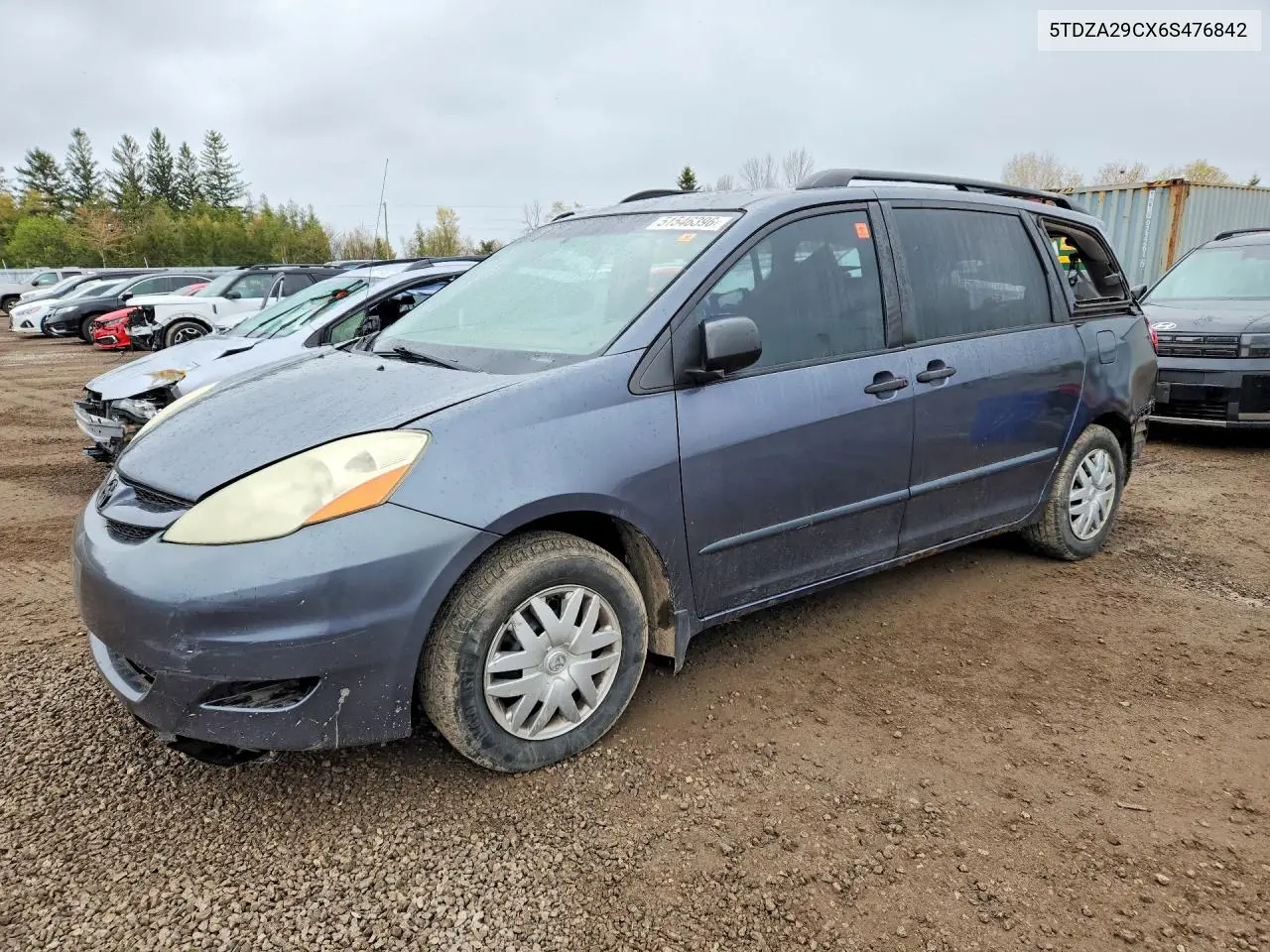 2006 Toyota Sienna VIN: 5TDZA29CX6S476842 Lot: 51546396