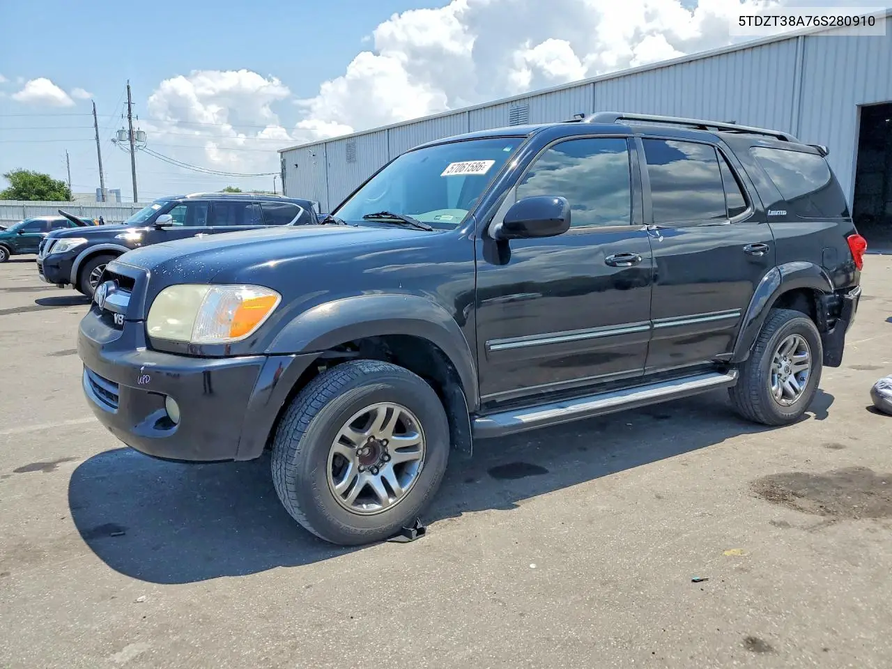 2006 Toyota Sequoia Limited VIN: 5TDZT38A76S280910 Lot: 57061586