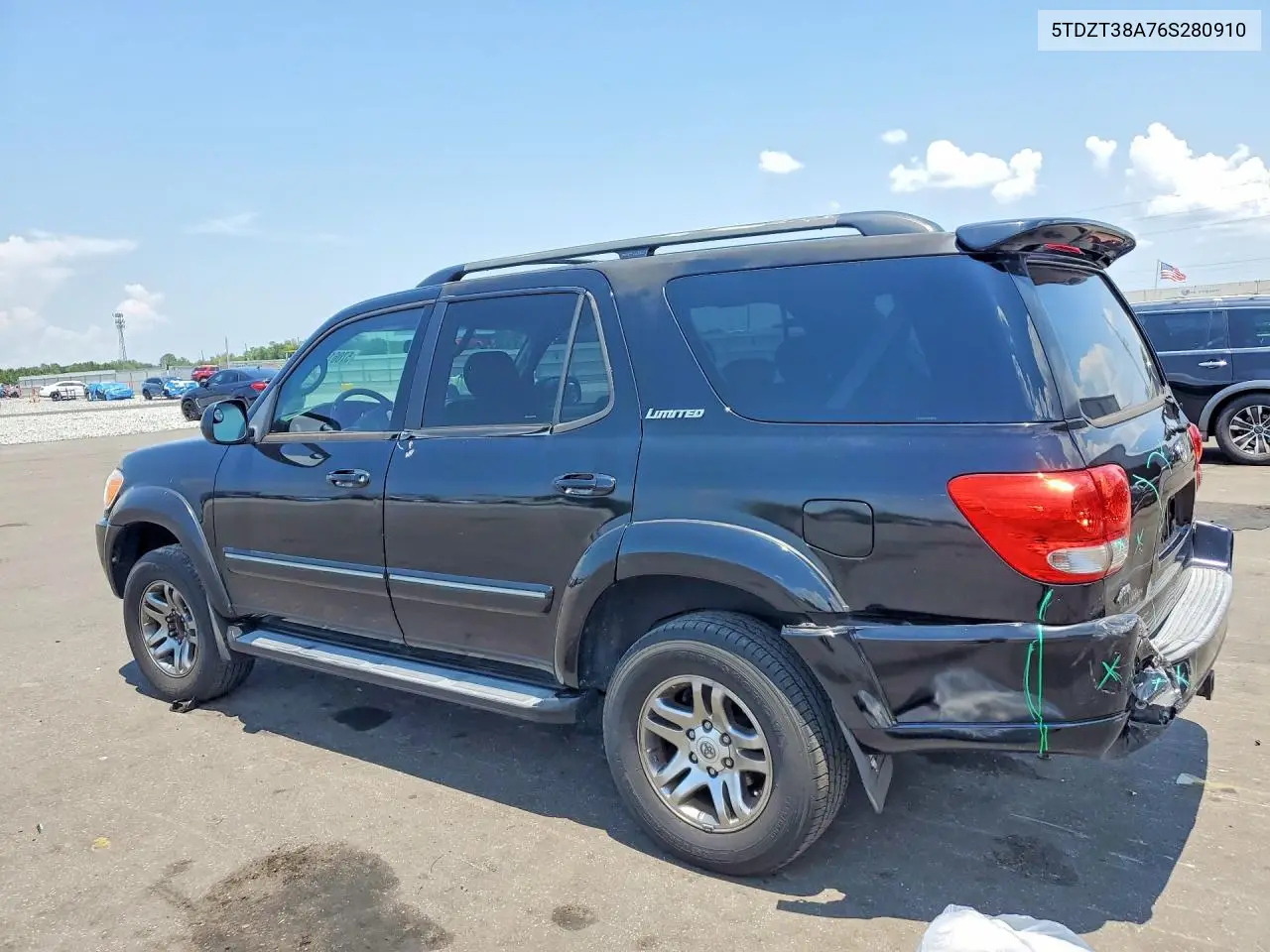 2006 Toyota Sequoia Limited VIN: 5TDZT38A76S280910 Lot: 57061586