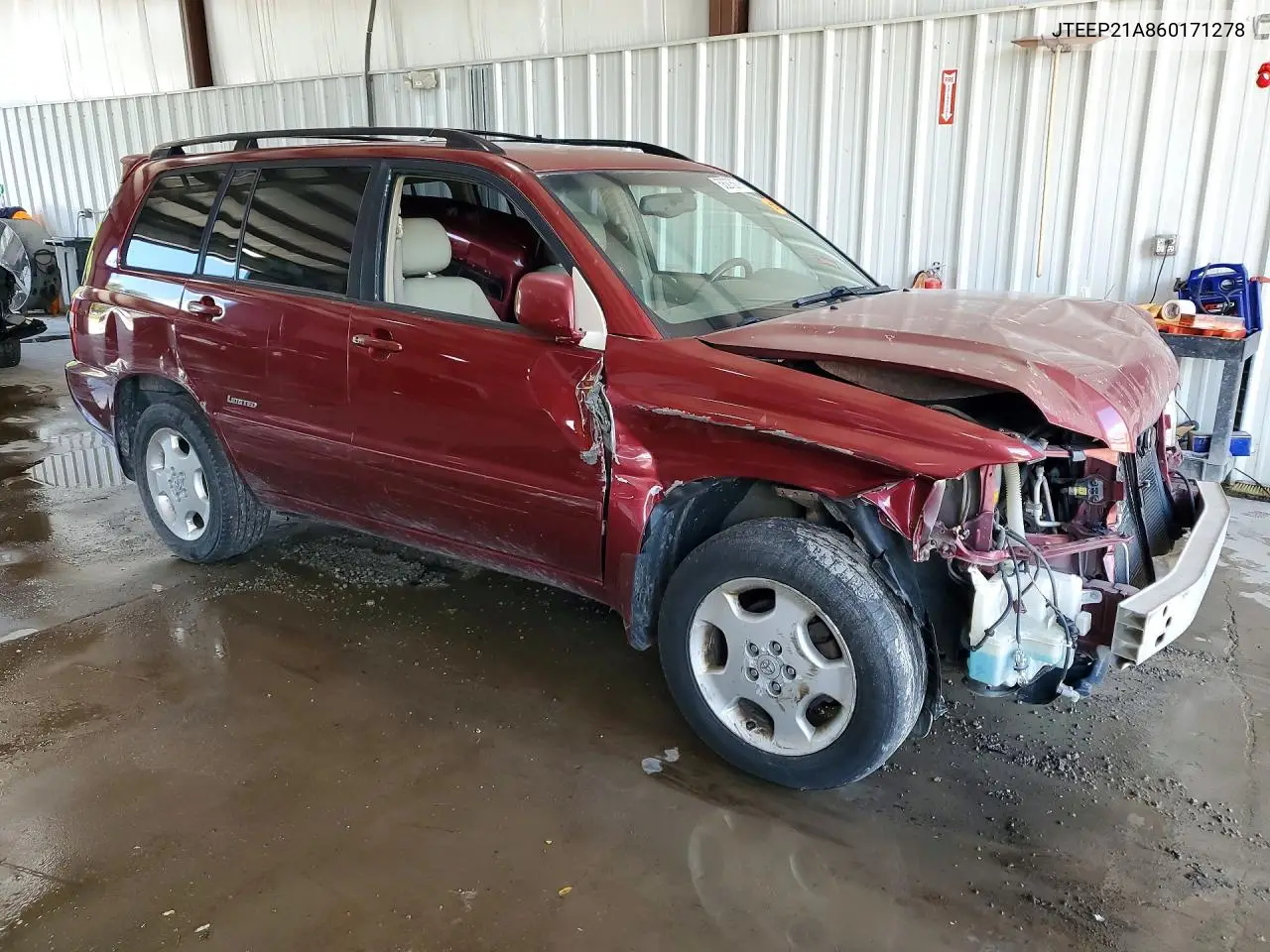 2006 Toyota Highlander Limited VIN: JTEEP21A860171278 Lot: 58275676