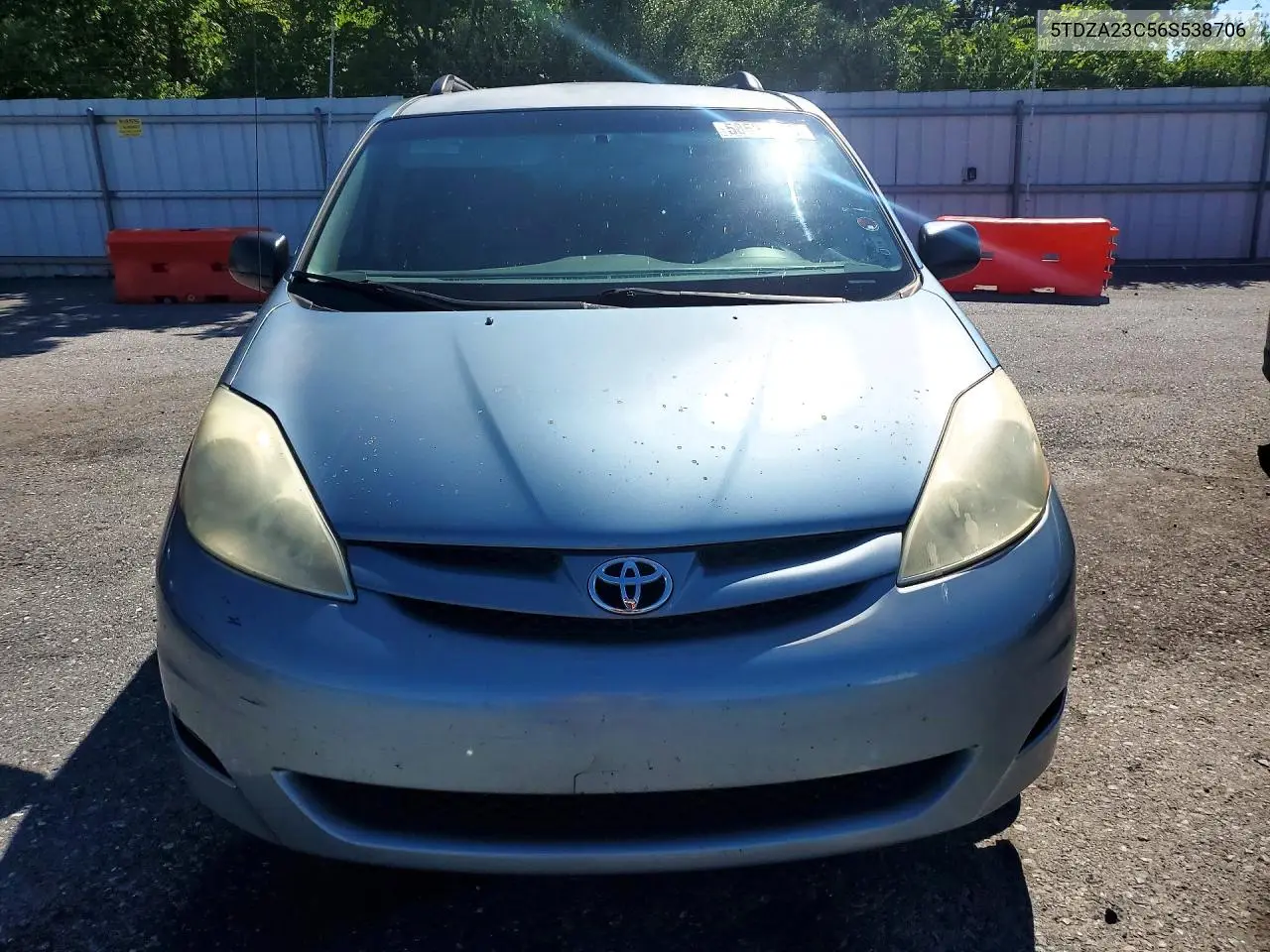 2006 Toyota Sienna Le 7 Passenger VIN: 5TDZA23C56S538706 Lot: 58525486