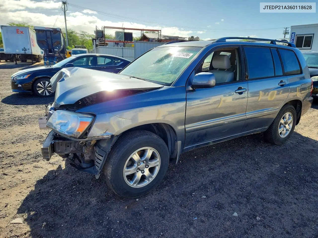 2006 Toyota Highlander Limited VIN: JTEDP21A360118628 Lot: 58621496