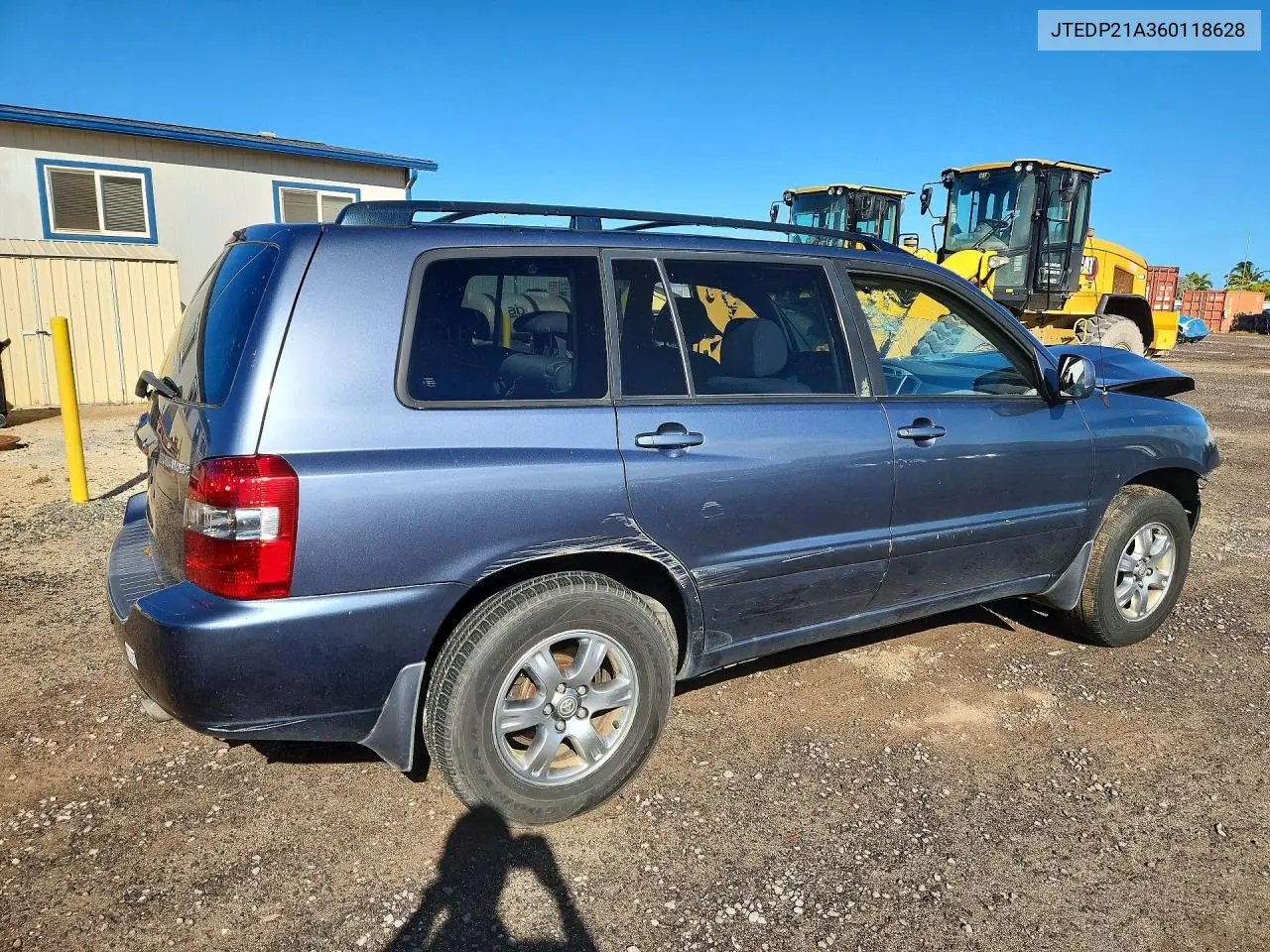 2006 Toyota Highlander Limited VIN: JTEDP21A360118628 Lot: 58621496