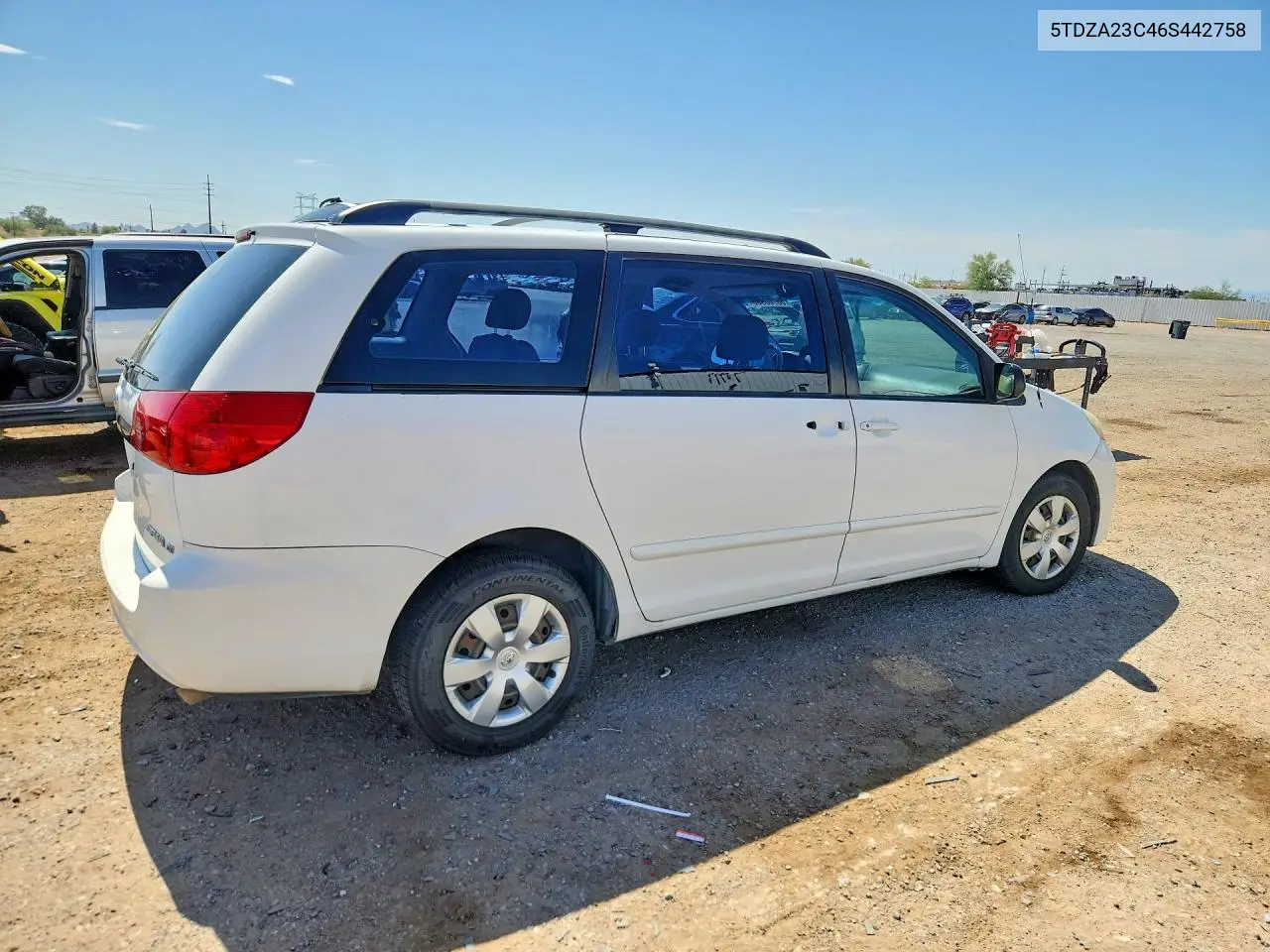 2006 Toyota Sienna Ce 7 Passenger VIN: 5TDZA23C46S442758 Lot: 58700986