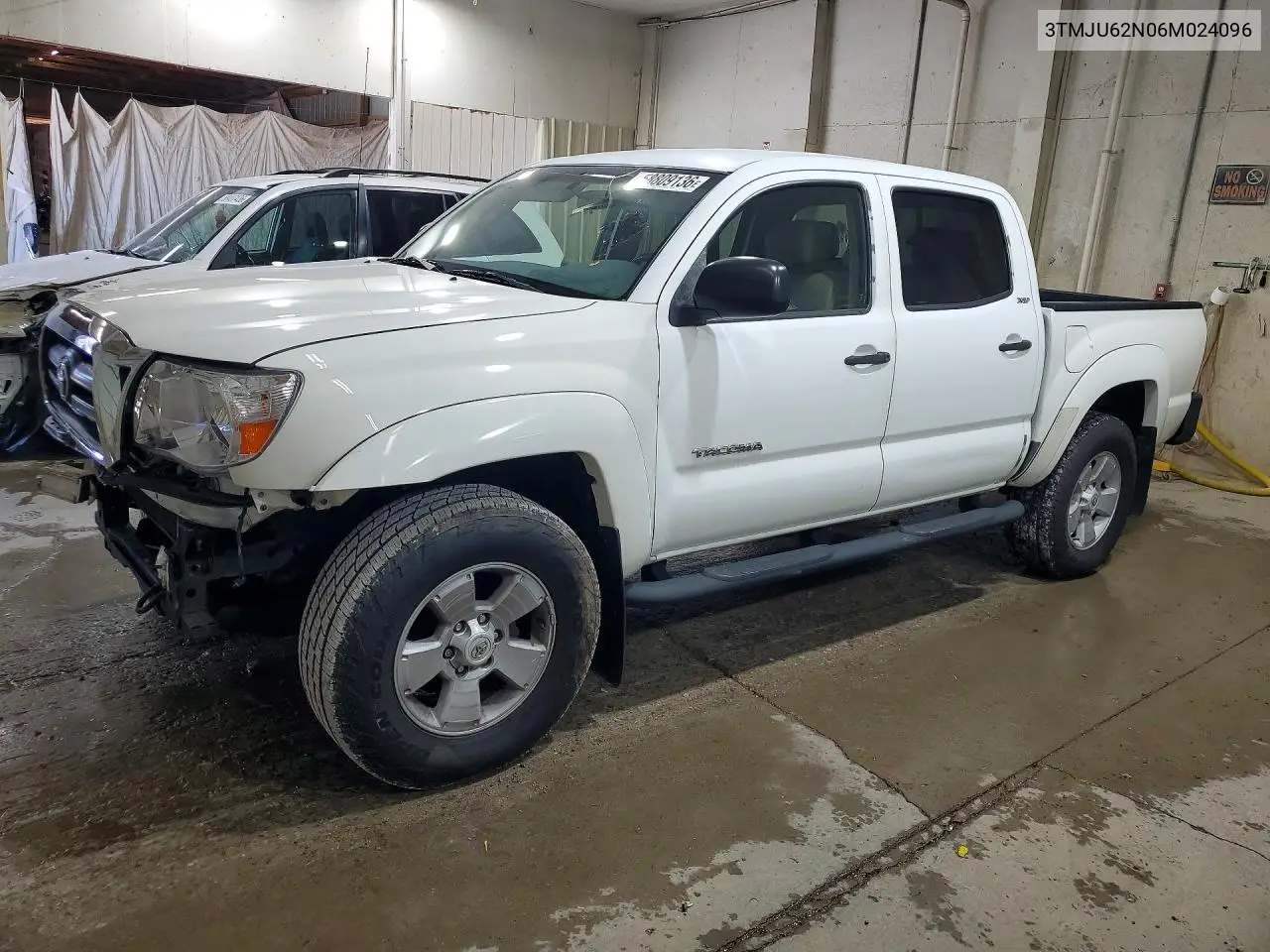 2006 Toyota Tacoma Double Cab Prerunner VIN: 3TMJU62N06M024096 Lot: 58809136