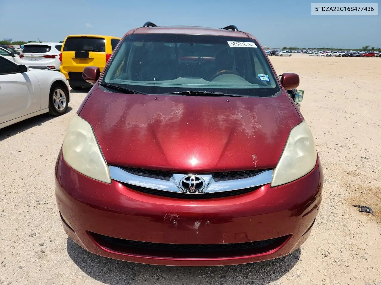 2006 Toyota Sienna Xle Limited 7 Passenger VIN: 5TDZA22C16S477436 Lot: 58901816