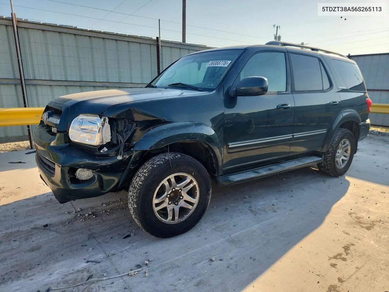 2006 Toyota Sequoia Limited VIN: 5TDZT38A56S265113 Lot: 59368776
