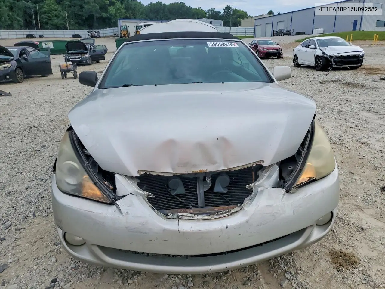 2006 Toyota Camry Solara Se V6 VIN: 4T1FA38P16U092582 Lot: 59659646