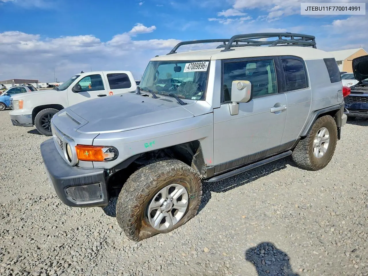2007 Toyota Fj Cruiser Base VIN: JTEBU11F770014991 Lot: 47089896
