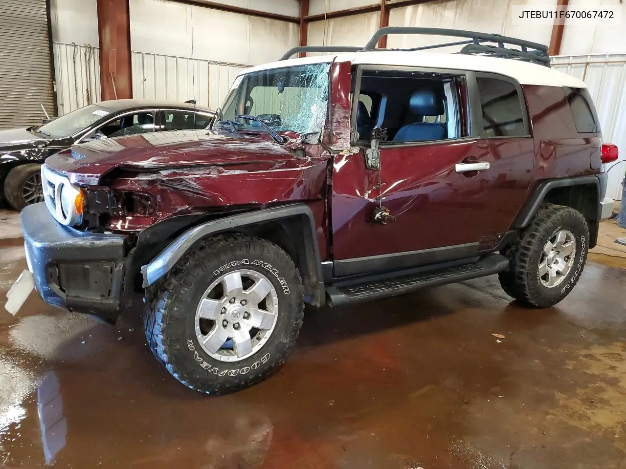 2007 Toyota Fj Cruiser Base VIN: JTEBU11F670067472 Lot: 55172156