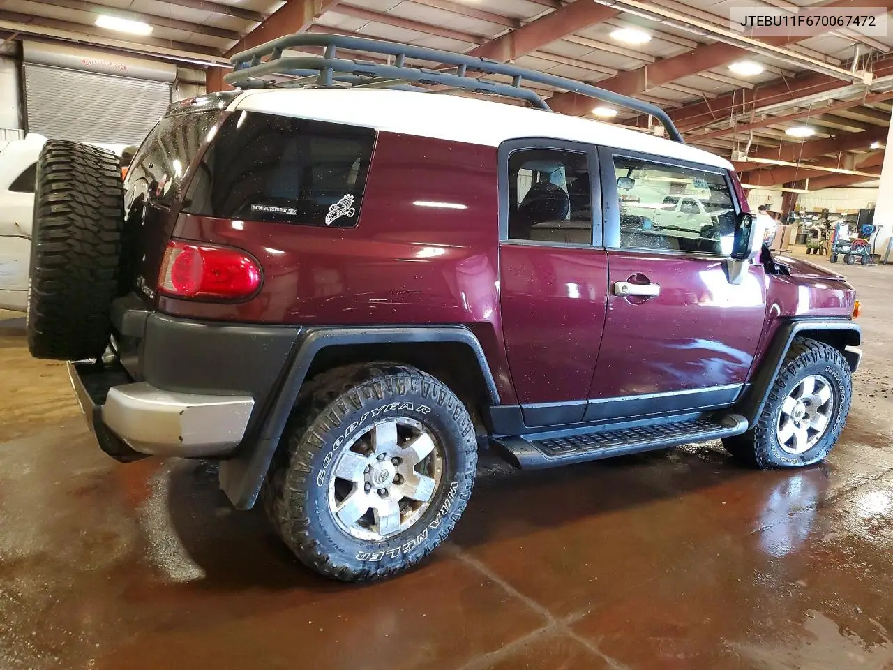 2007 Toyota Fj Cruiser Base VIN: JTEBU11F670067472 Lot: 55172156