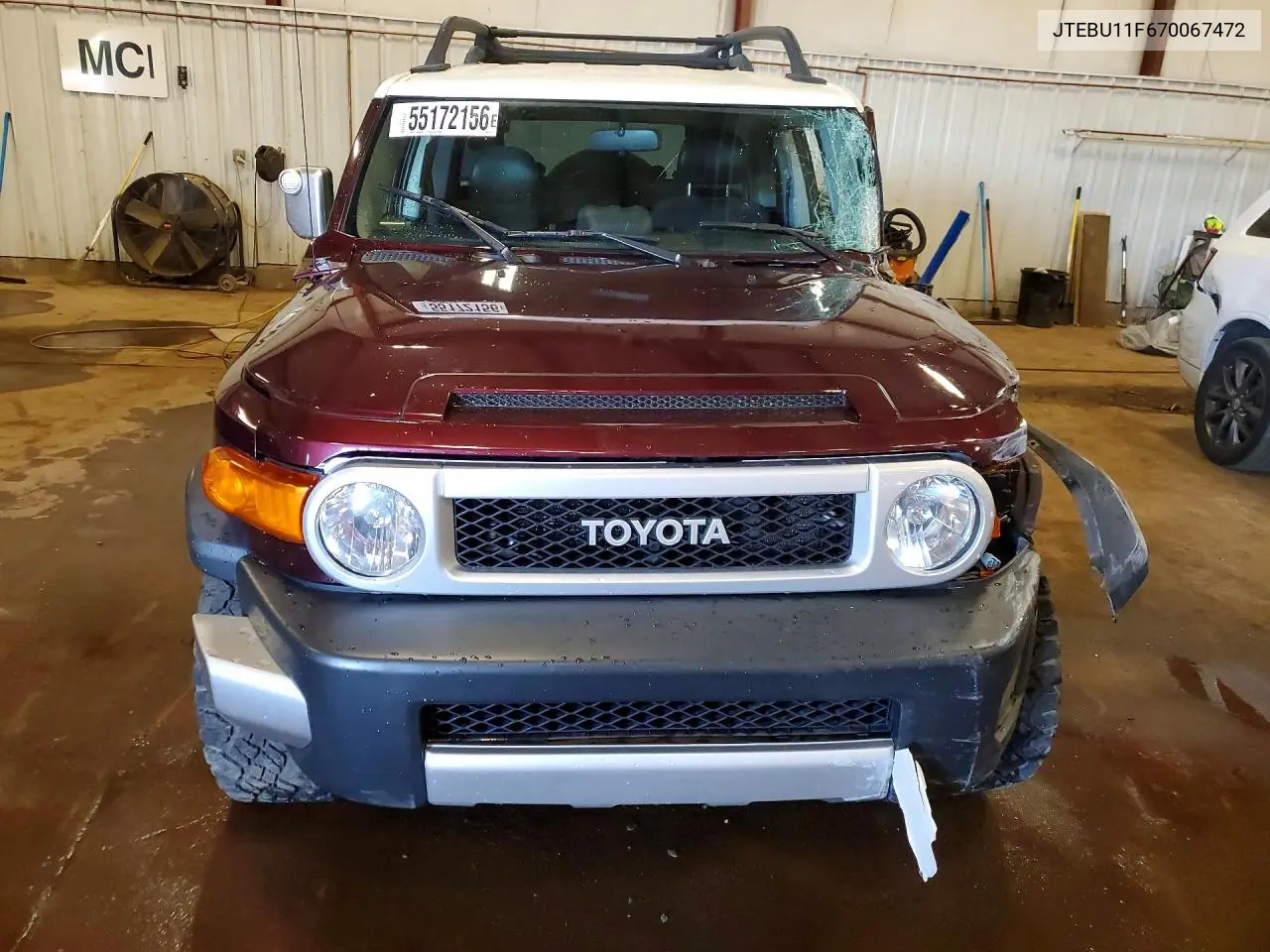 2007 Toyota Fj Cruiser Base VIN: JTEBU11F670067472 Lot: 55172156
