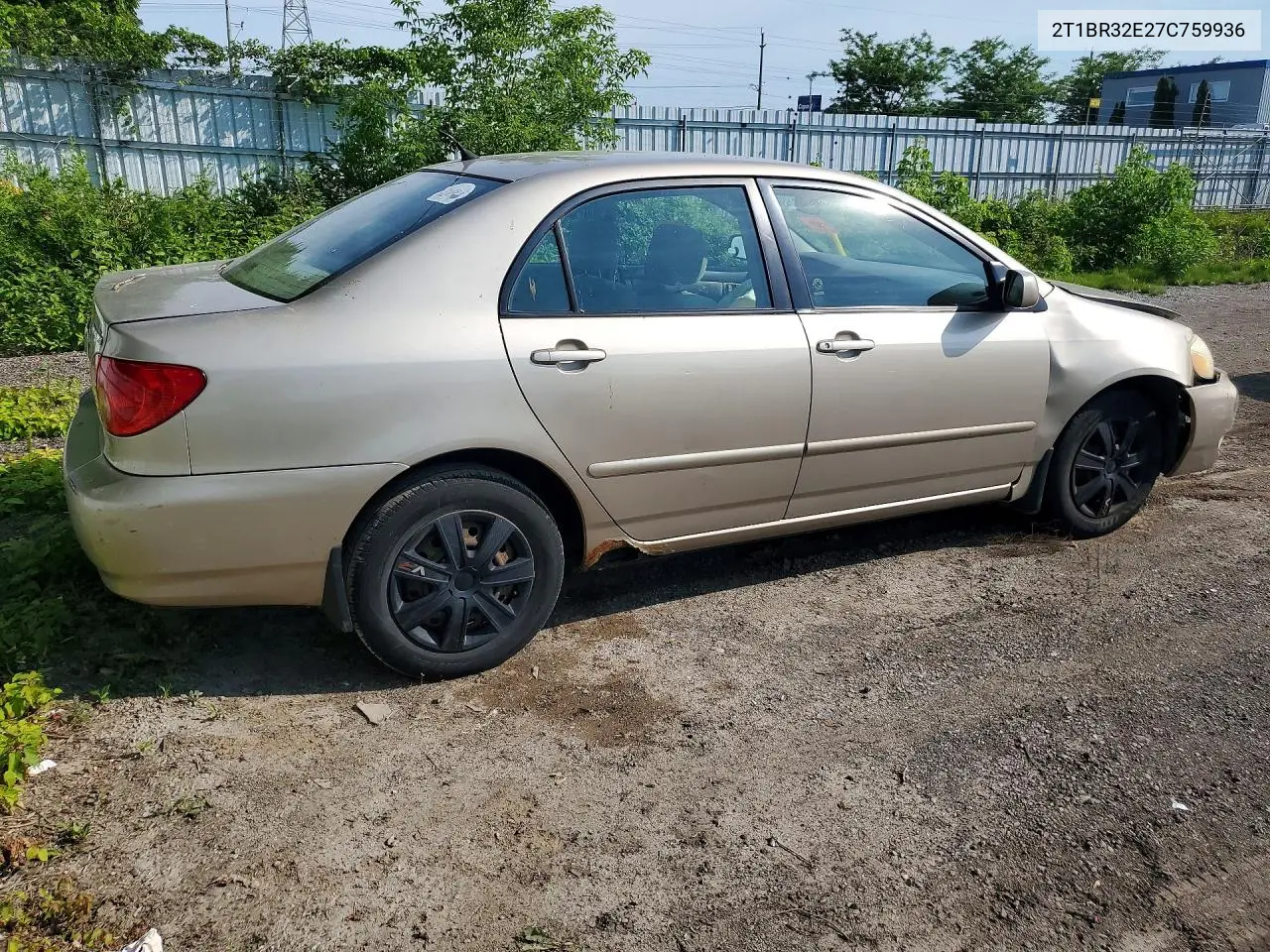 2007 Toyota Corolla Ce VIN: 2T1BR32E27C759936 Lot: 58920446