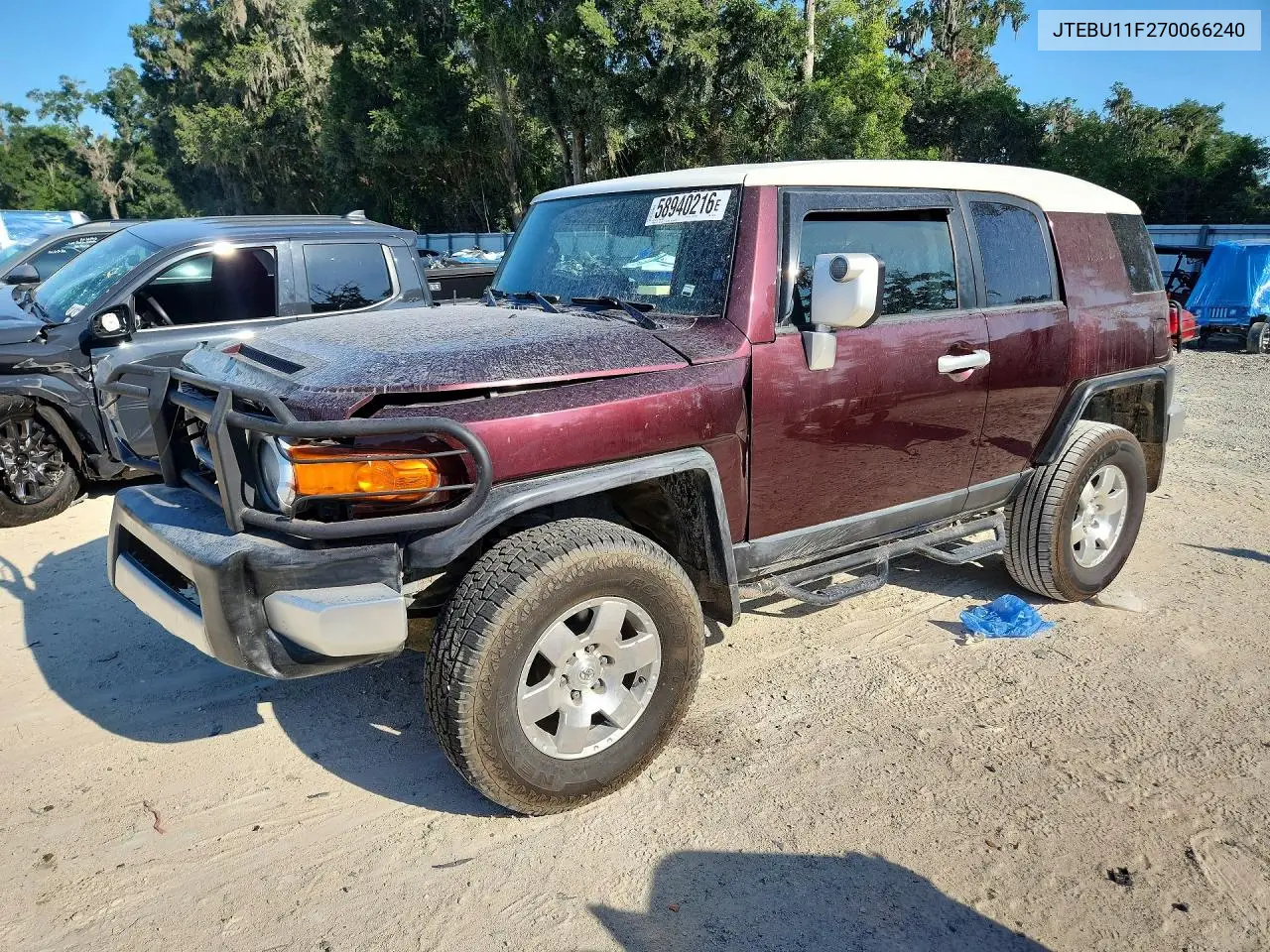 2007 Toyota Fj Cruiser Base VIN: JTEBU11F270066240 Lot: 58940216