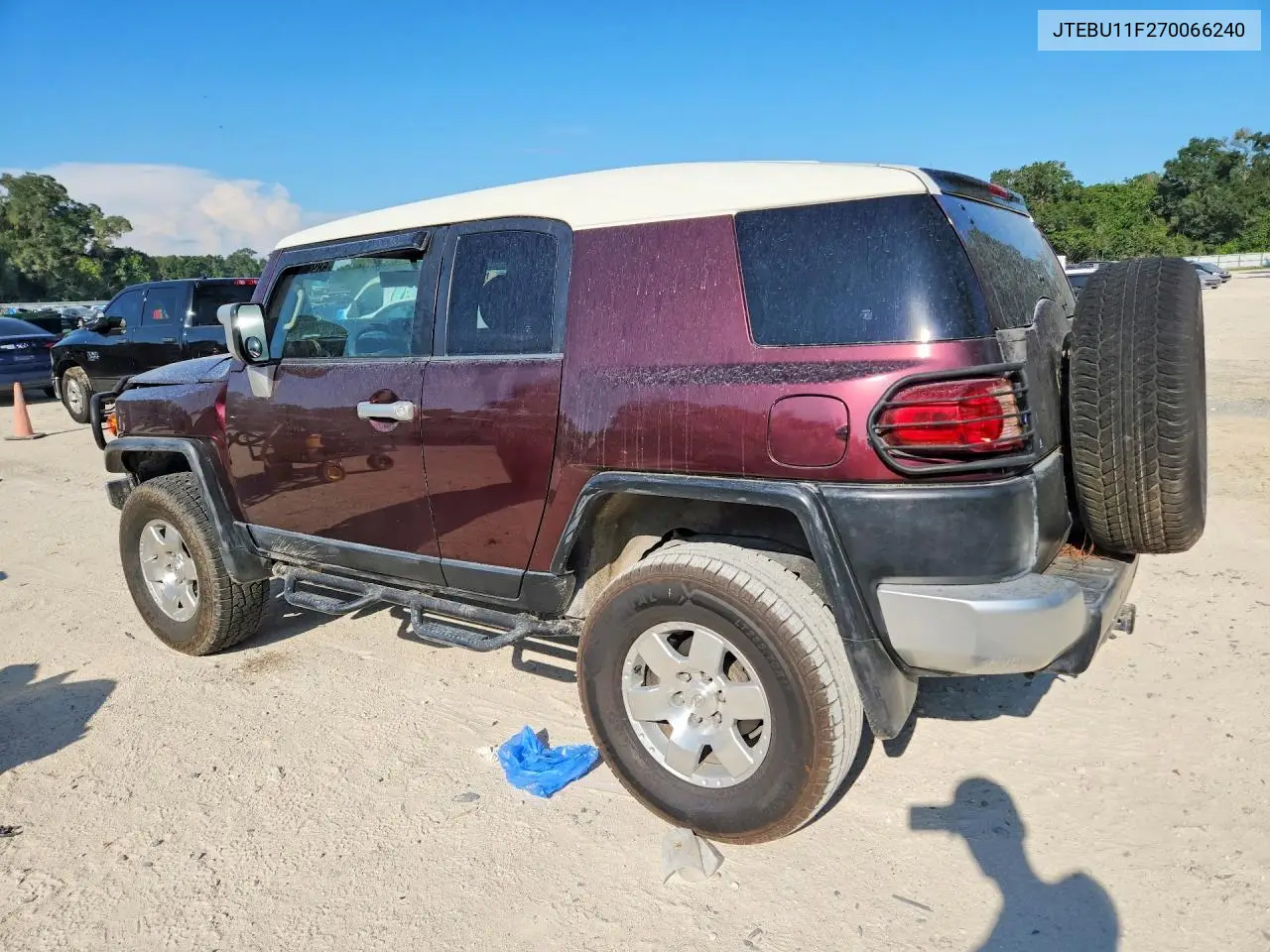 2007 Toyota Fj Cruiser Base VIN: JTEBU11F270066240 Lot: 58940216