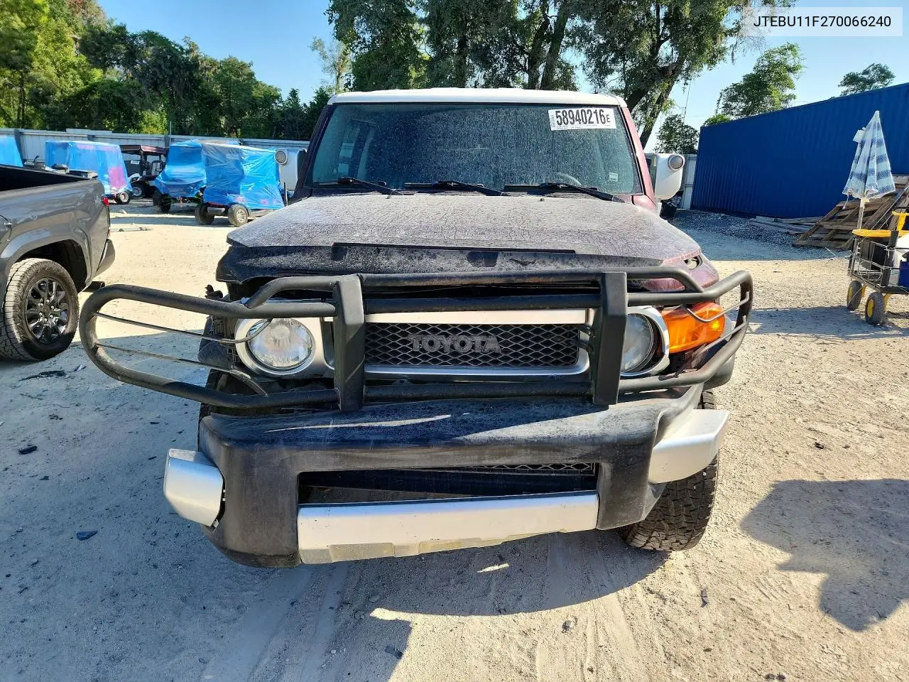 2007 Toyota Fj Cruiser Base VIN: JTEBU11F270066240 Lot: 58940216