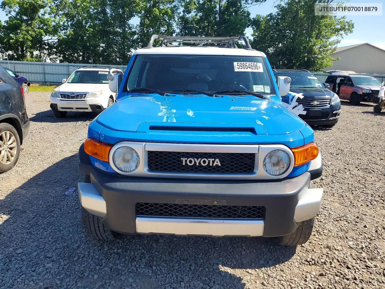 2007 Toyota Fj Cruiser Base VIN: JTEBU11F070018879 Lot: 59864696