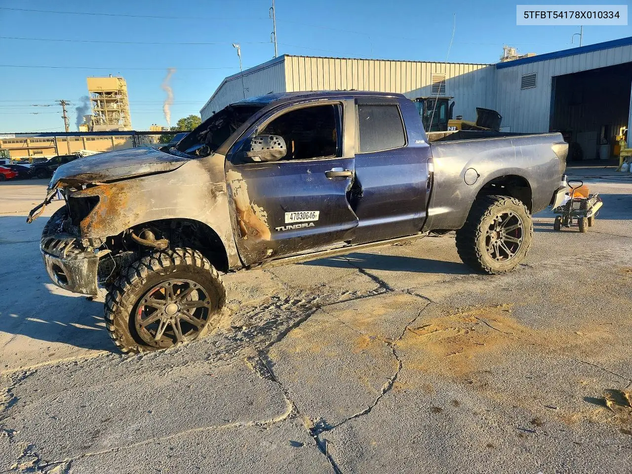 2008 Toyota Tundra Sr5 VIN: 5TFBT54178X010334 Lot: 47030646