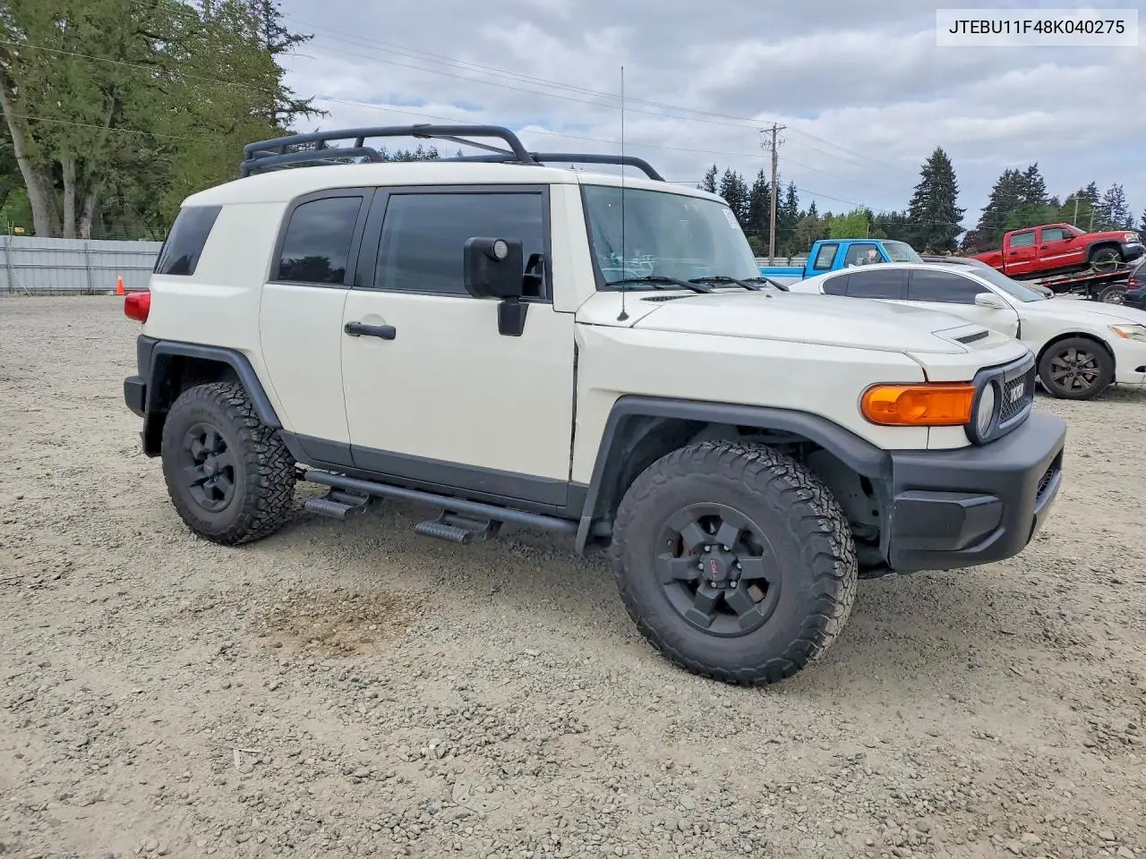 2008 Toyota Fj Cruiser Base VIN: JTEBU11F48K040275 Lot: 51103326